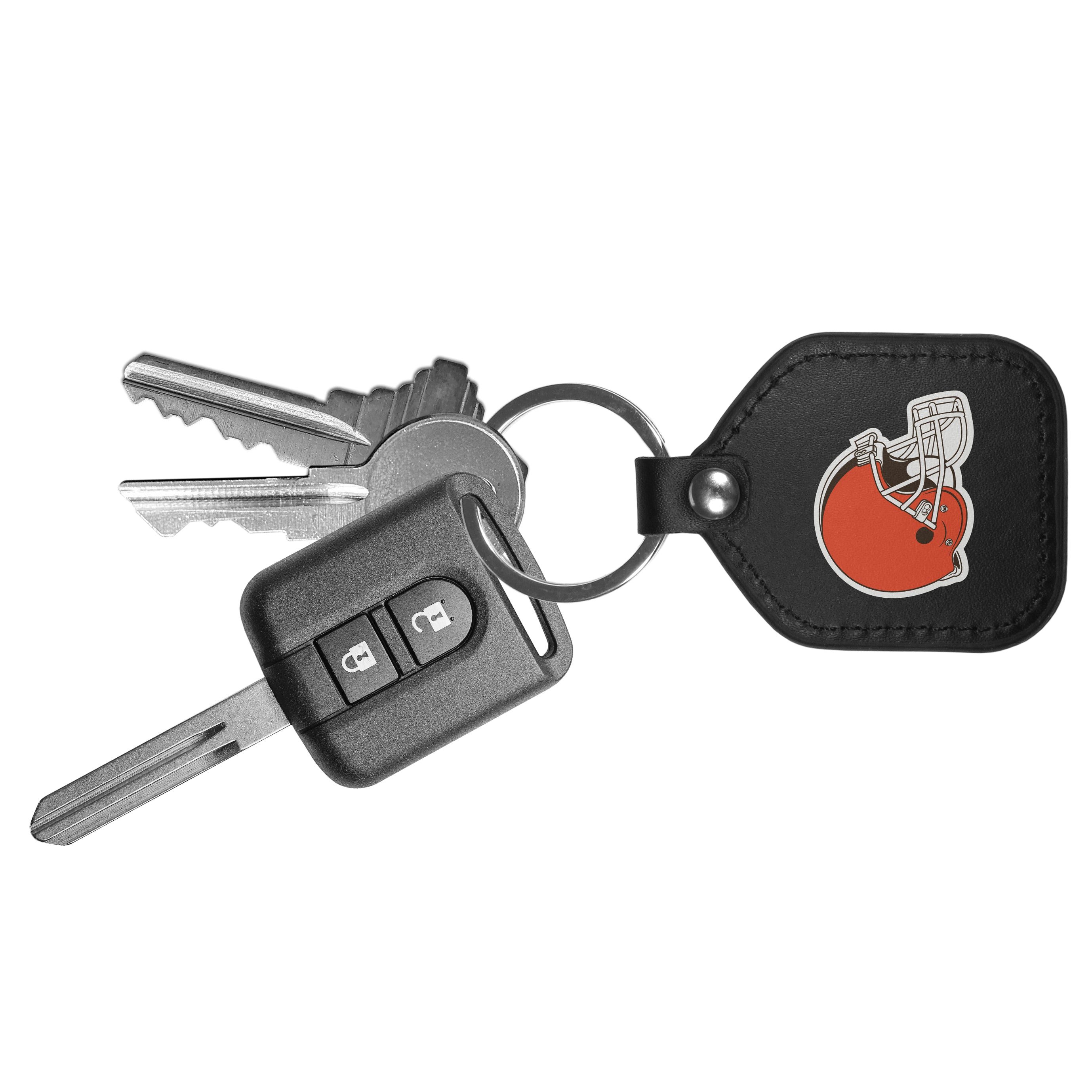 Cleveland Browns Leather Square Key Chains